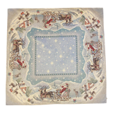 Winterdecke "Bescherung" mit Weihnachtsmann und Schlitten – 100x100cm   von Wimpelberg