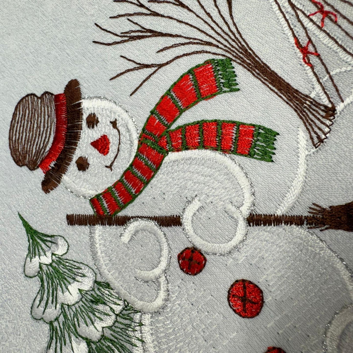 Ovaler Weihnachtsläufer mit Schneemann – 40x90 cm | Weihnachten Tischdeko   von Wimpelberg