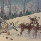 Platzset mit Rehen – 38x48 cm, gesäumt | Winterdecke Tischdeko Winter   von Wimpelberg