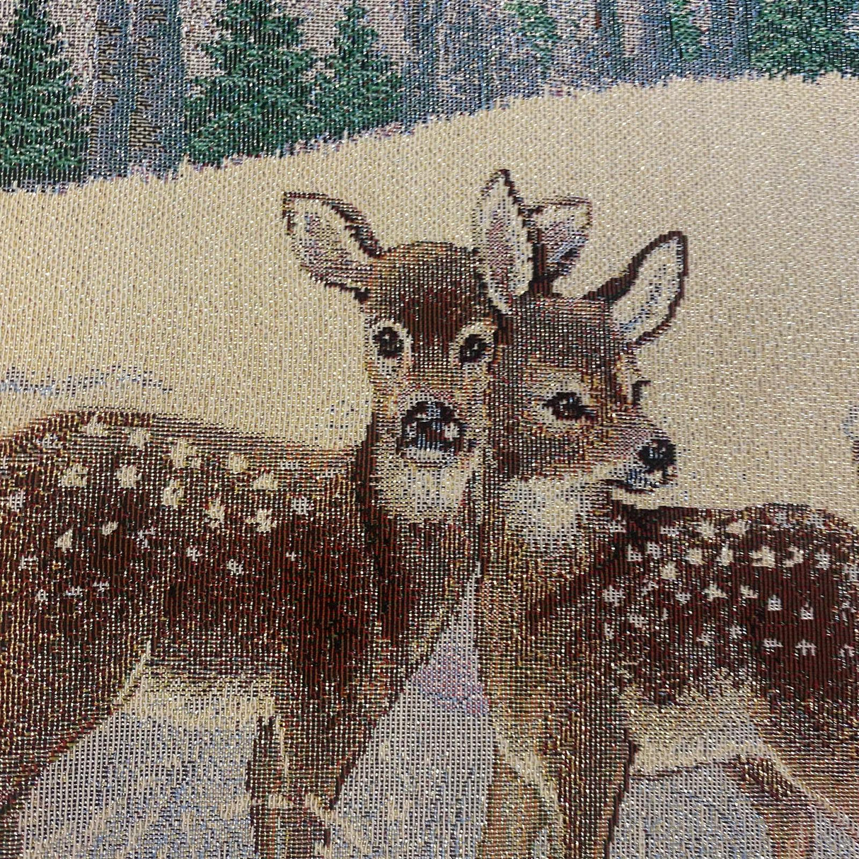 Platzset mit Rehen – 38x48 cm, gesäumt | Winterdecke Tischdeko Winter   von Wimpelberg
