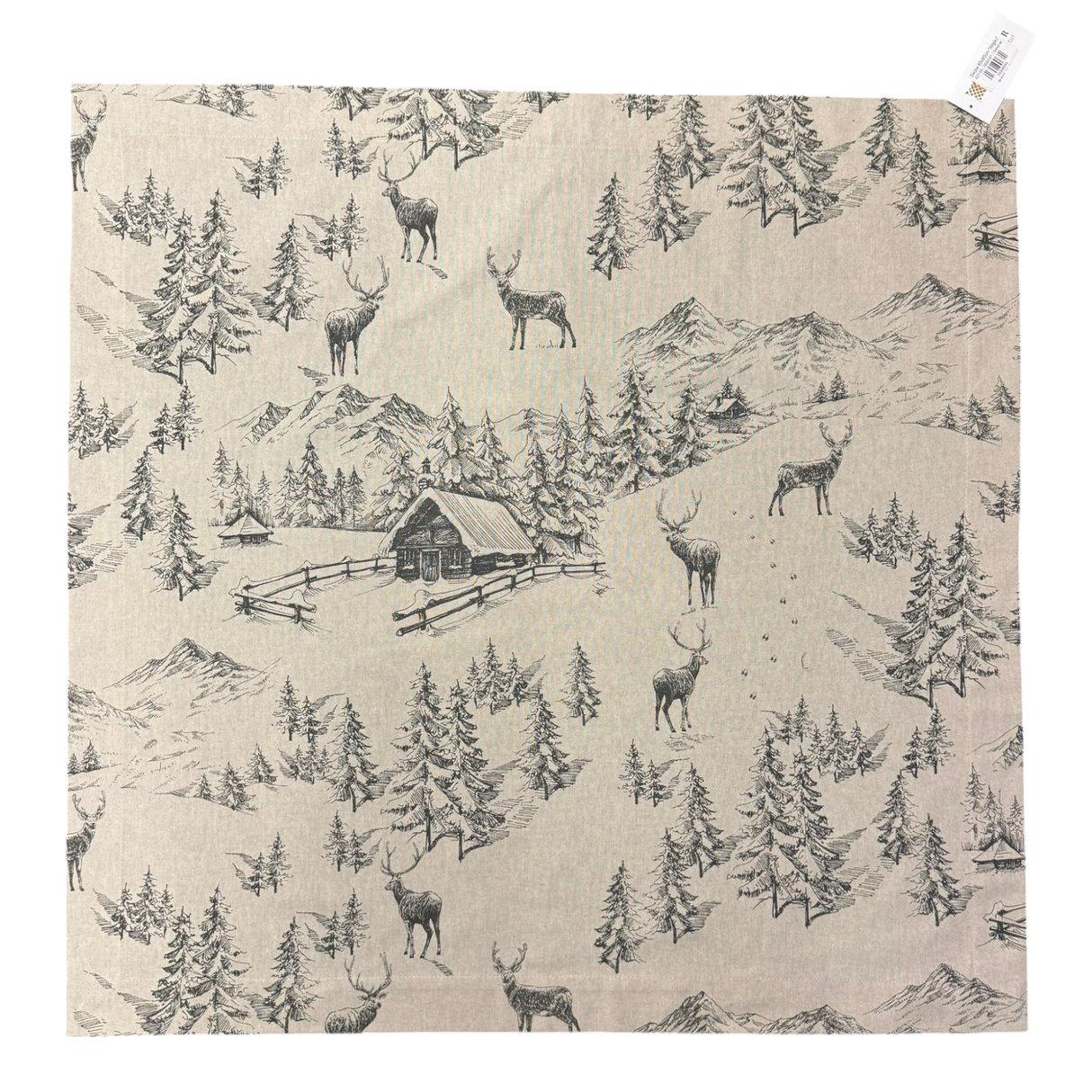 Decke "Allgäu" 85x85 cm – Tischdecke Winter Winterlandschaft   von Wimpelberg