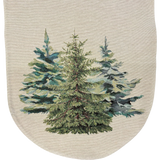 Winterläufer "Wald" mit Tannen – Ovales Design | Tischdeko Winter   von Wimpelberg
