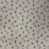 Tischdecke Winter "Florian" 85x85 cm – Goldzapfen und Rehe in festlichem Design   von Wimpelberg