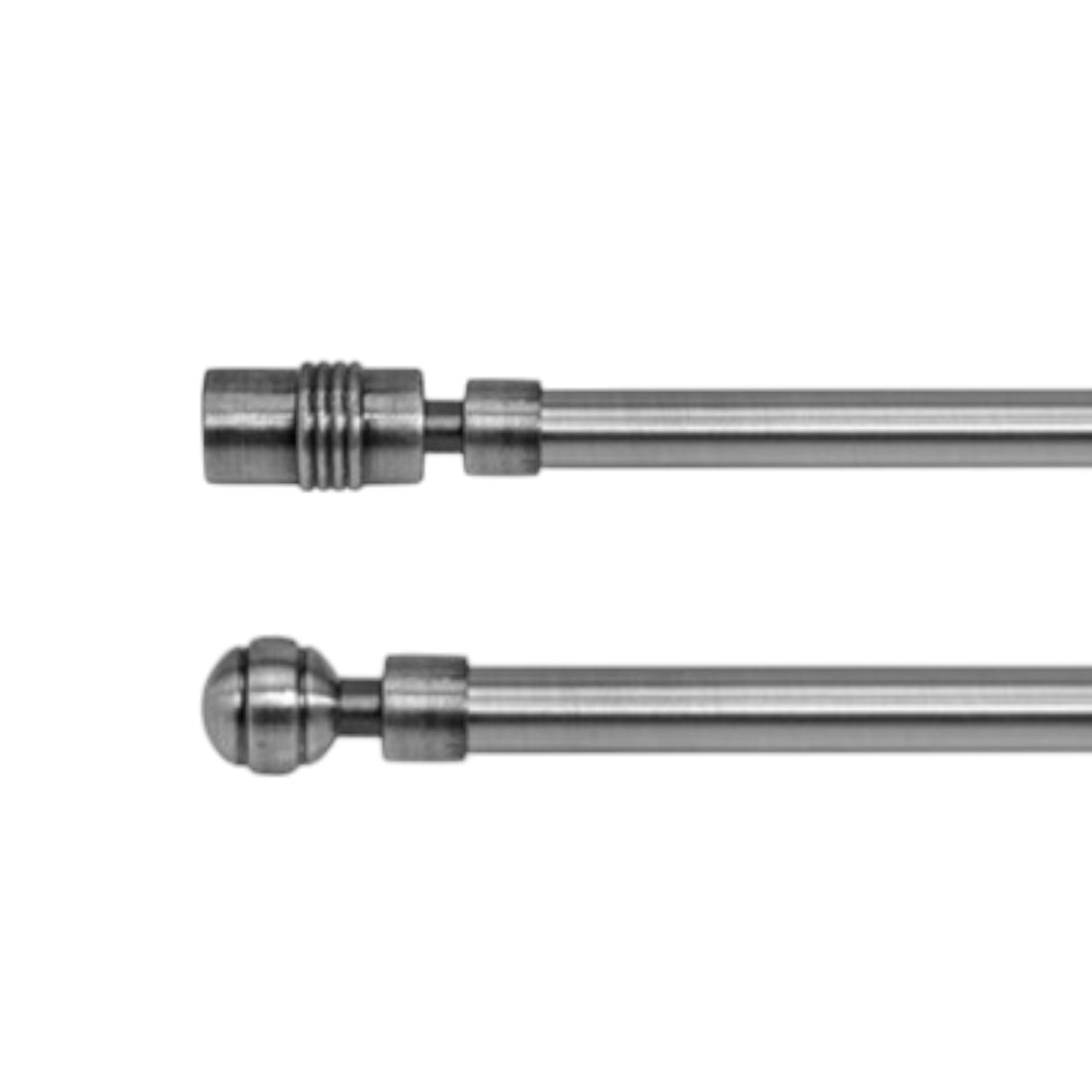 Gardinenstangen edelstahl für Scheibengardinen | Kugel/Zylinder